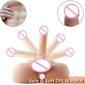New Arrival 3D Solid TPE Dildo and Anal Sex Strong Half Body sex doll with pussy silicone pussy for women by Automatic Woman